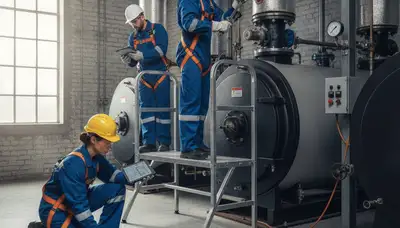 Orlando, FL plumber repairing a boiler for fast, reliable home service