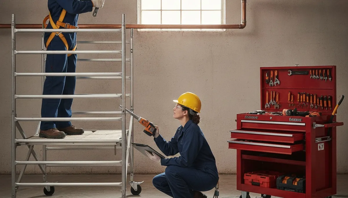 Emergency plumber repairing a burst pipe for Orlando, FL homes