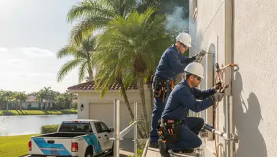 Orlando, FL plumber repairing a residential pipe for plumbing repair service