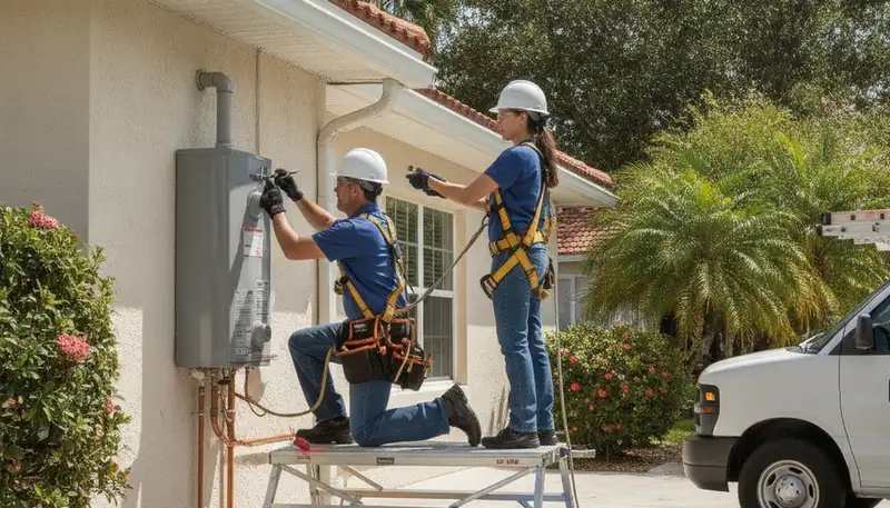 Orlando, FL plumbing repair team servicing residential and commercial pipes for leaks and clogs