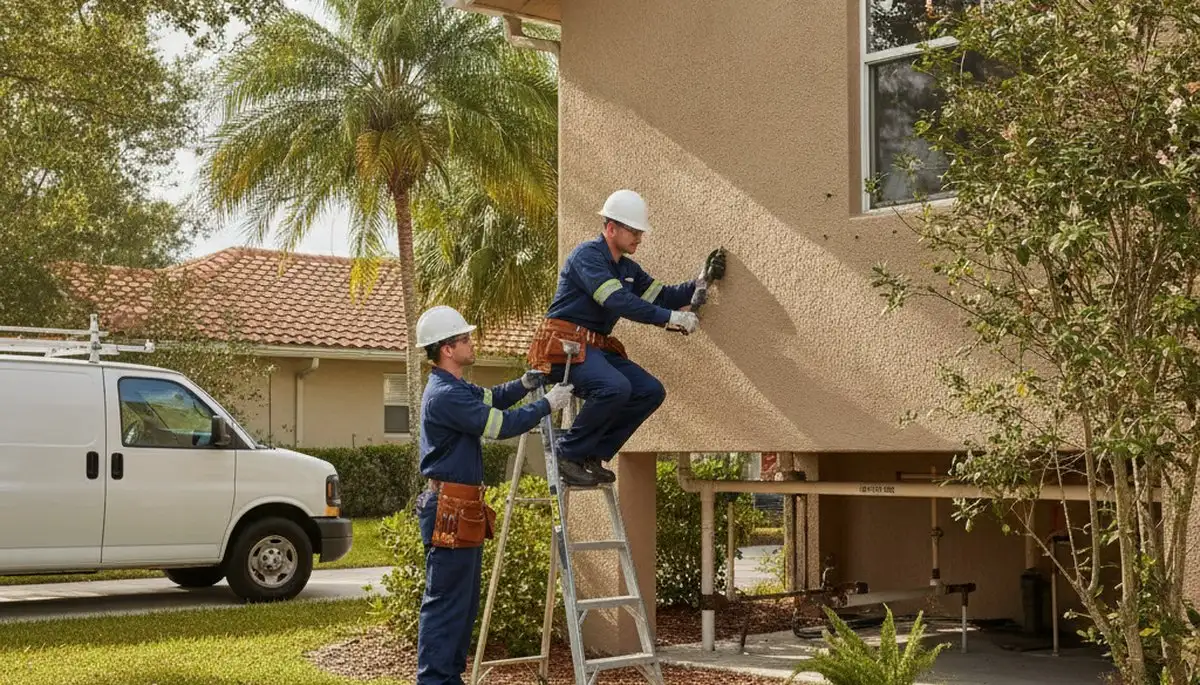 Orlando, FL plumber repairing a leak for residential plumbing service