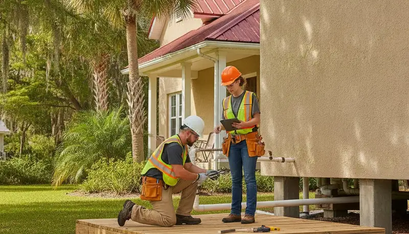 Orlando, FL plumber repairing a sink for plumbing repair service at plumberorlandofl-new.com
