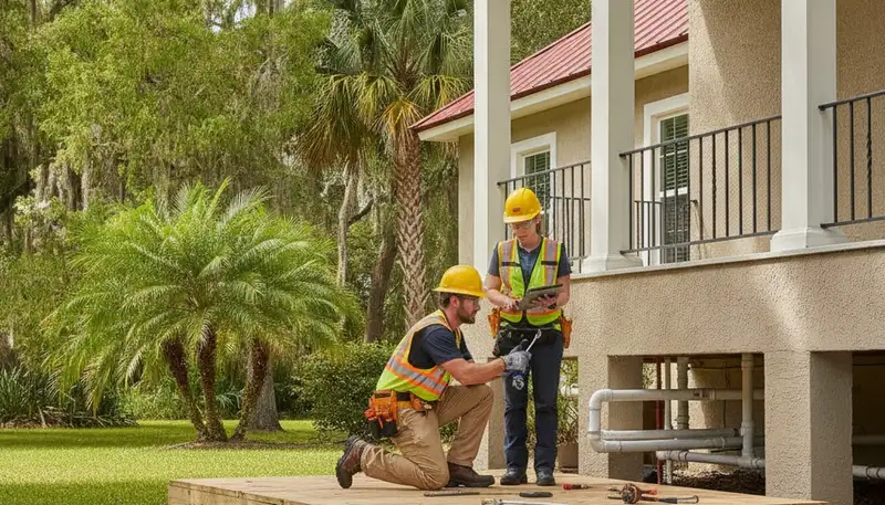 Plumber repairing a pipe in Orlando, FL for plumbing repair service