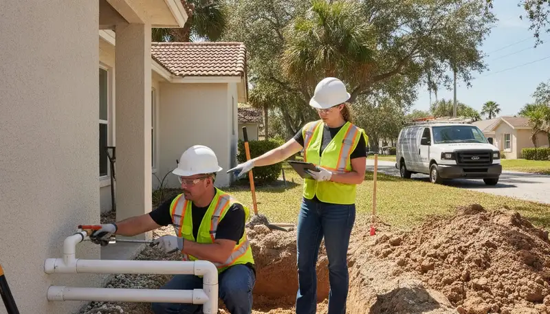 Orlando, FL plumber repairing a leak for residential plumbing service