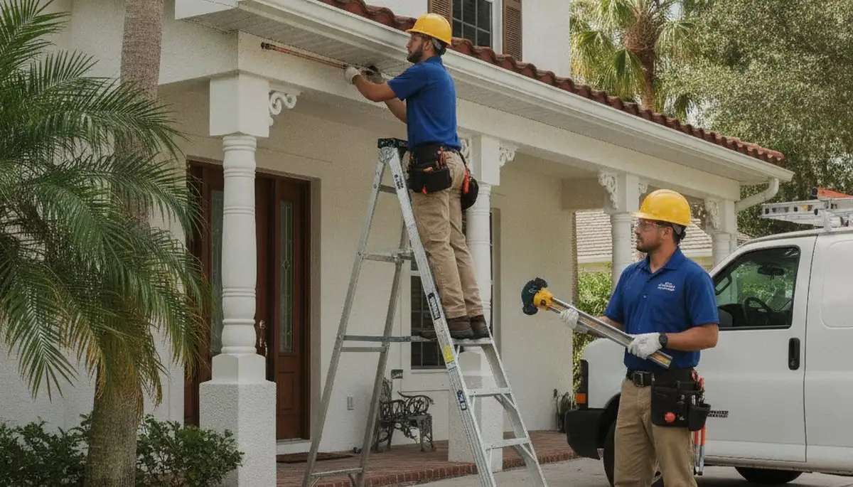 Orlando, FL plumber repairing a pipe for residential plumbing service