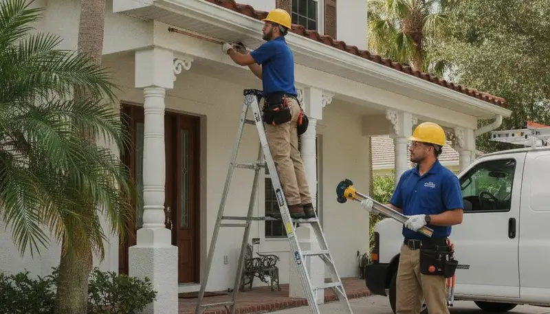 Orlando, FL plumber repairing a pipe for residential plumbing service