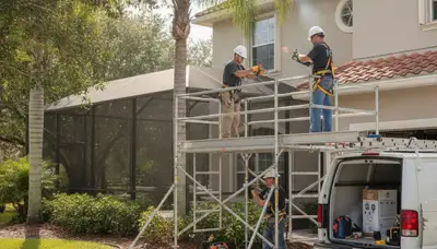 Orlando, FL plumber repairing a residential pipe leak for plumbing service work