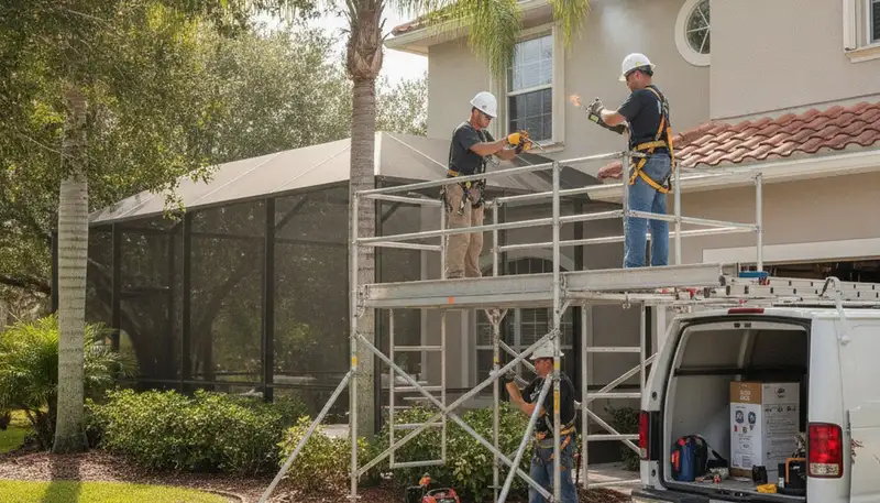 Orlando, FL plumber repairing a residential pipe leak for plumbing service work