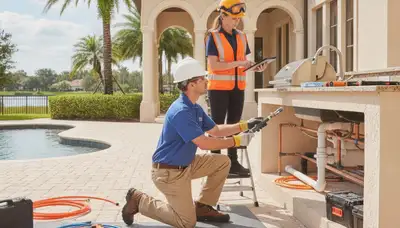 Orlando, FL plumber repairing a residential plumbing leak for reliable local plumbing repair service