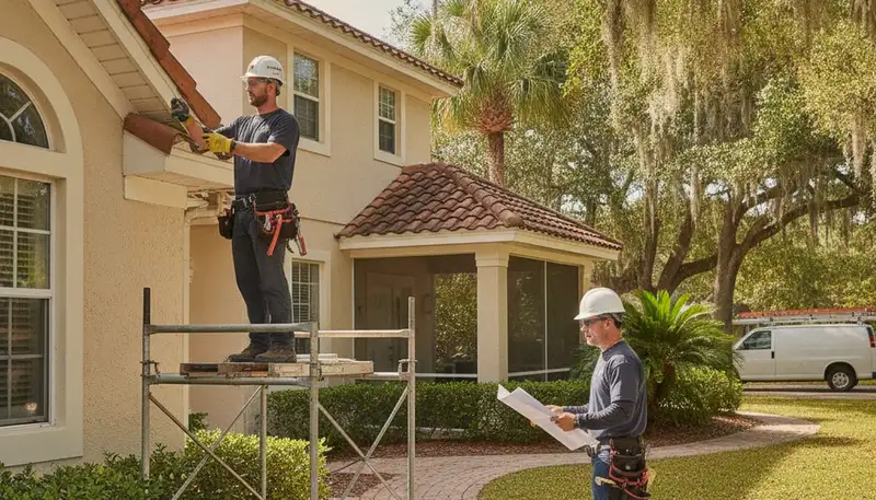 Orlando FL plumber repairing residential plumbing for plumbing repair service call